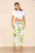 Italian Floral Print Drawstring Cotton Joggers