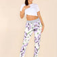 Italian Floral Print Drawstring Cotton Joggers