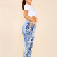 Italian Floral Print Drawstring Cotton Joggers
