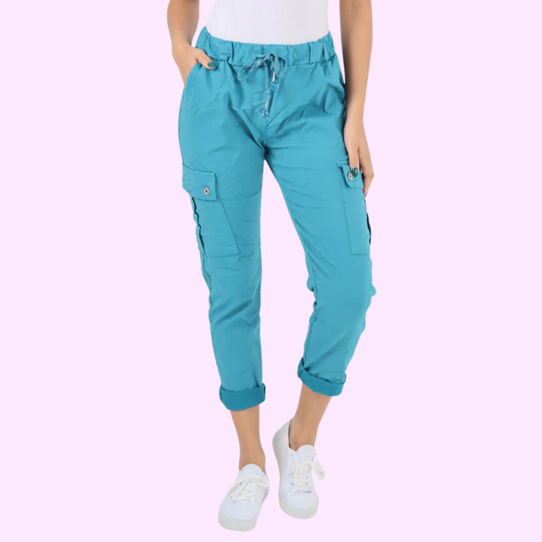 Italian Drawstring Waistband Magic Cargo Trouser