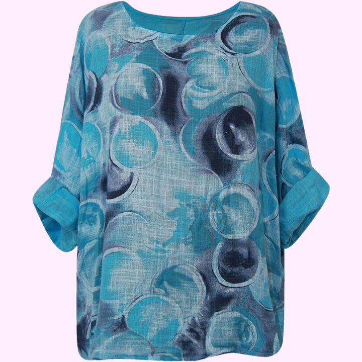 Italian Circle Print Crop Top