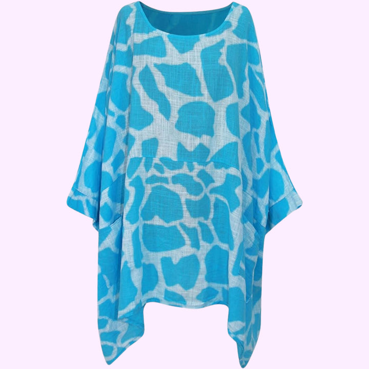 Italian Animal Print Tunic Top