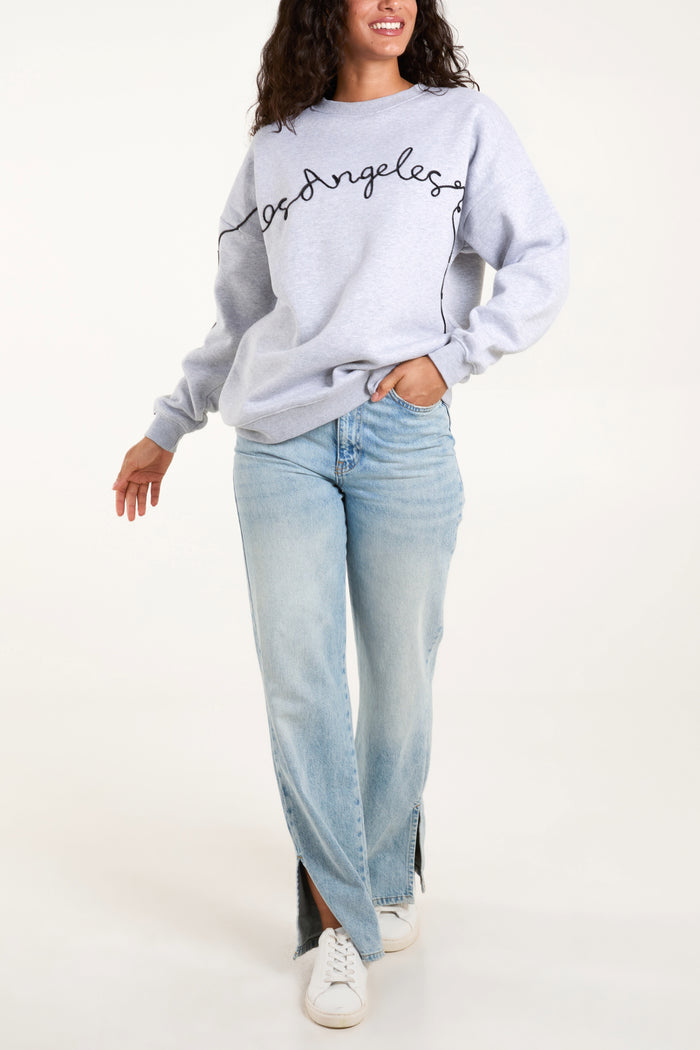 'Los Angeles' Swirl Sweatshirt Jumper