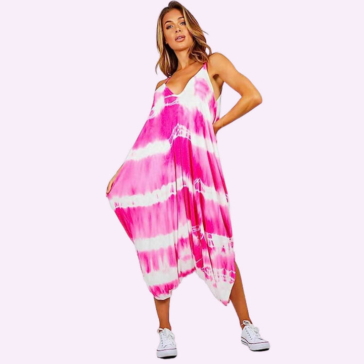 Ladies Tie Dye Printed Jumpsuit Romper