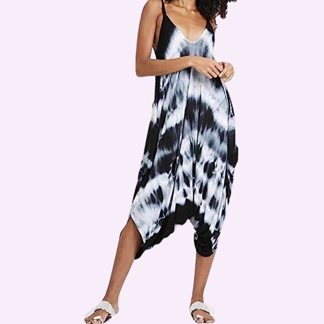 Ladies Tie Dye Printed Jumpsuit Romper