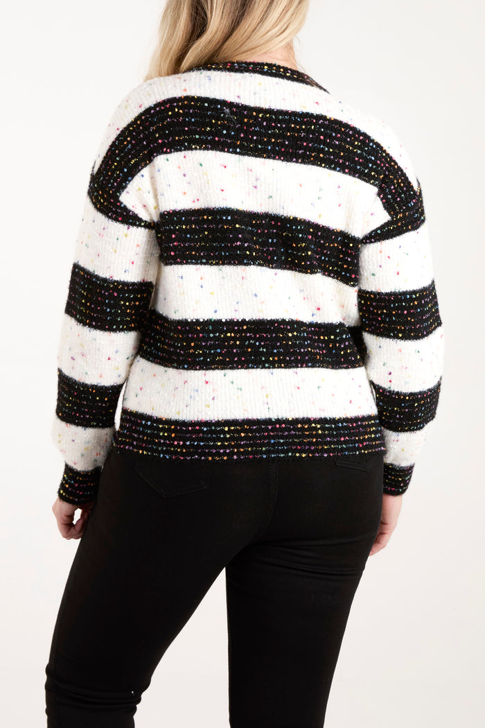 Space Dye Striped Knit Jumper