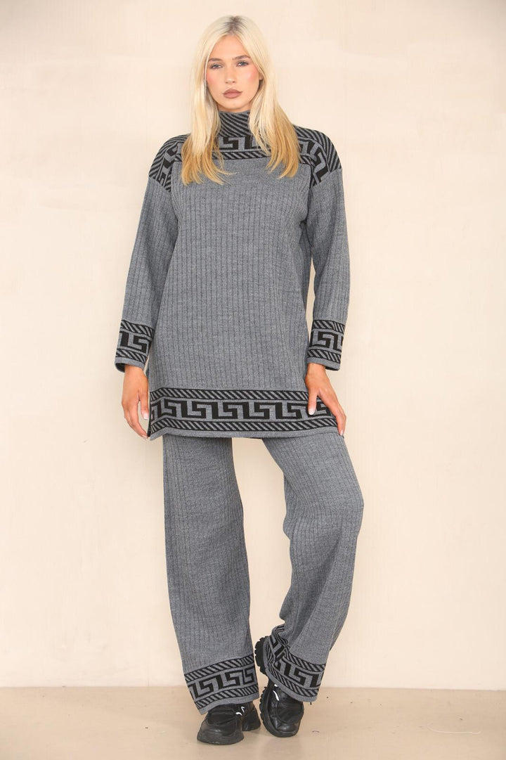 Geometric Print Loungewear Set