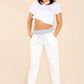 Italian Plain Drawstring Cotton Joggers