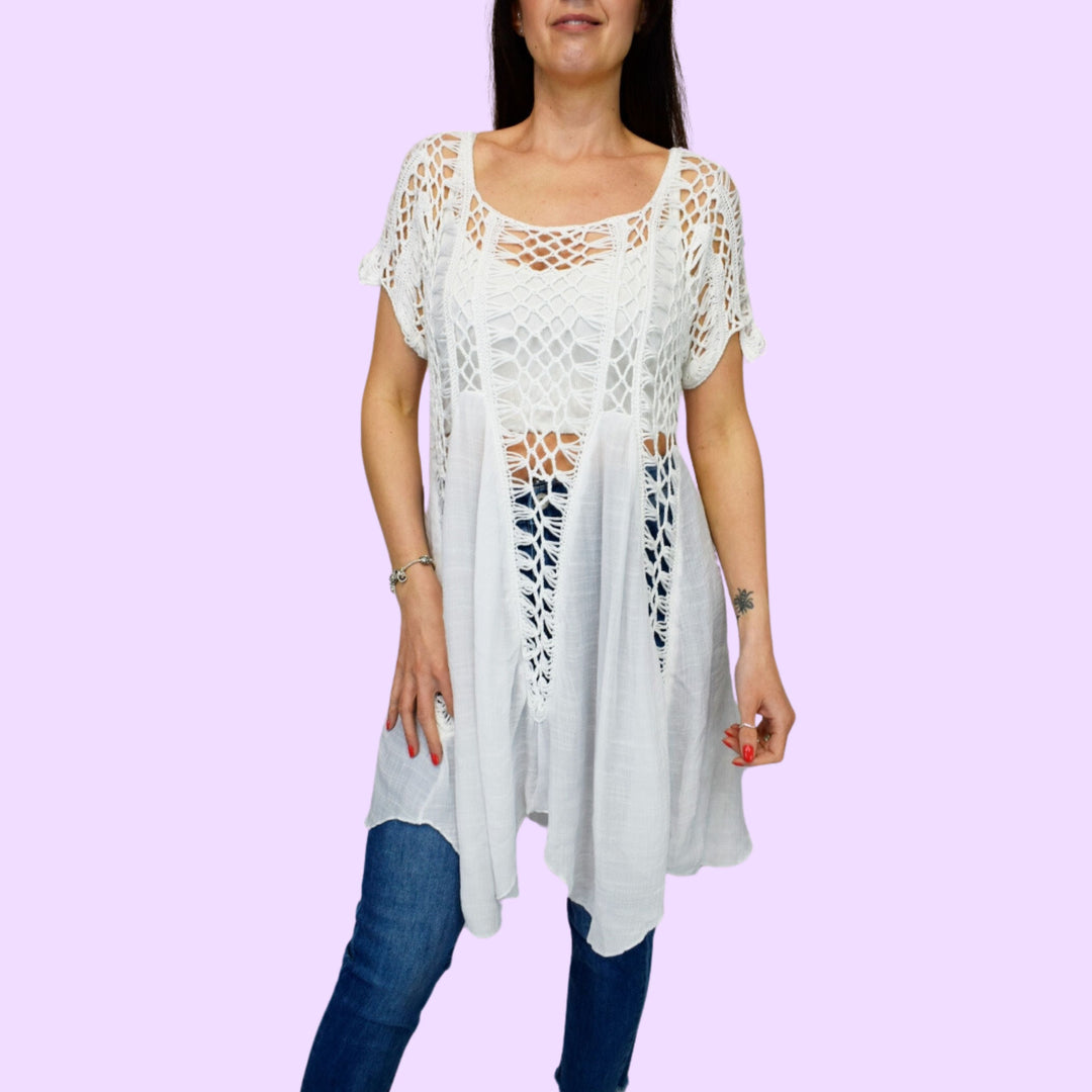 Parachute Hem Crochet Top