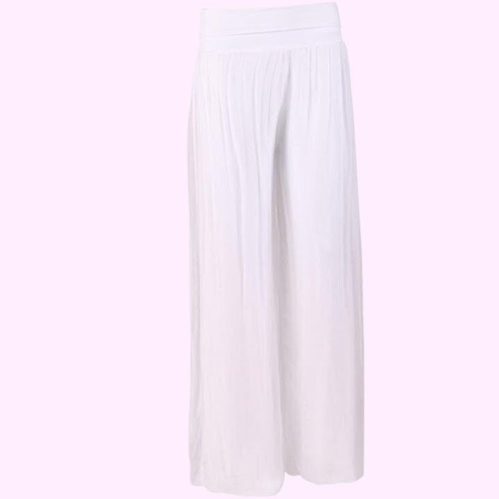 Italian Elasticated Waist Silk Trousers