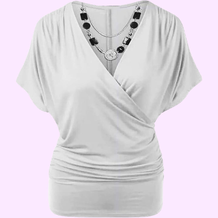 Rap Over Necklace Batwing Top