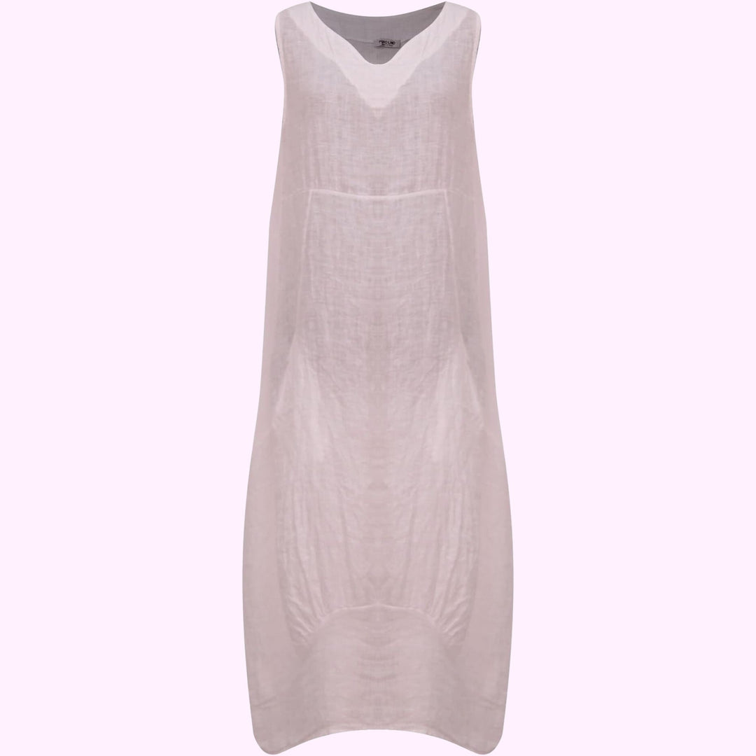 Sleeveless V-Neck Linen Maxi