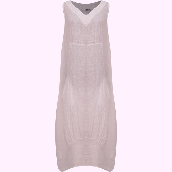 Sleeveless V-Neck Linen Maxi