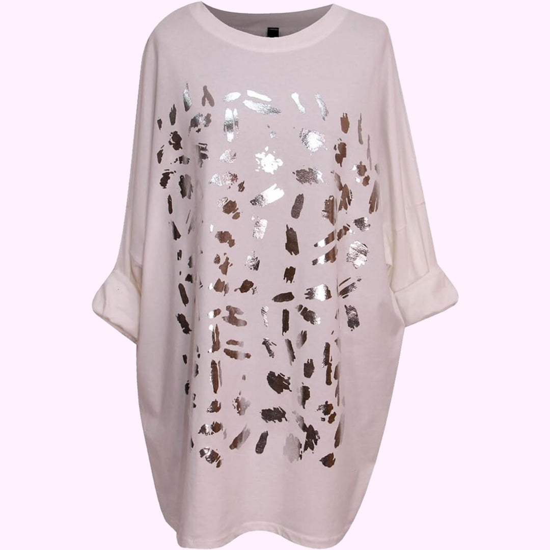 Italian Leopard Print Tunic Top