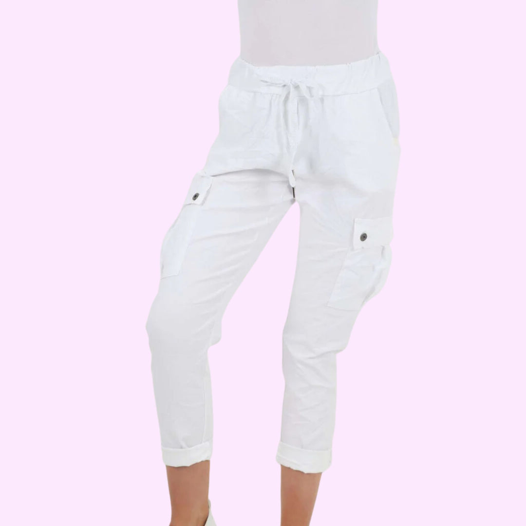 Italian Drawstring Waistband Magic Cargo Trouser