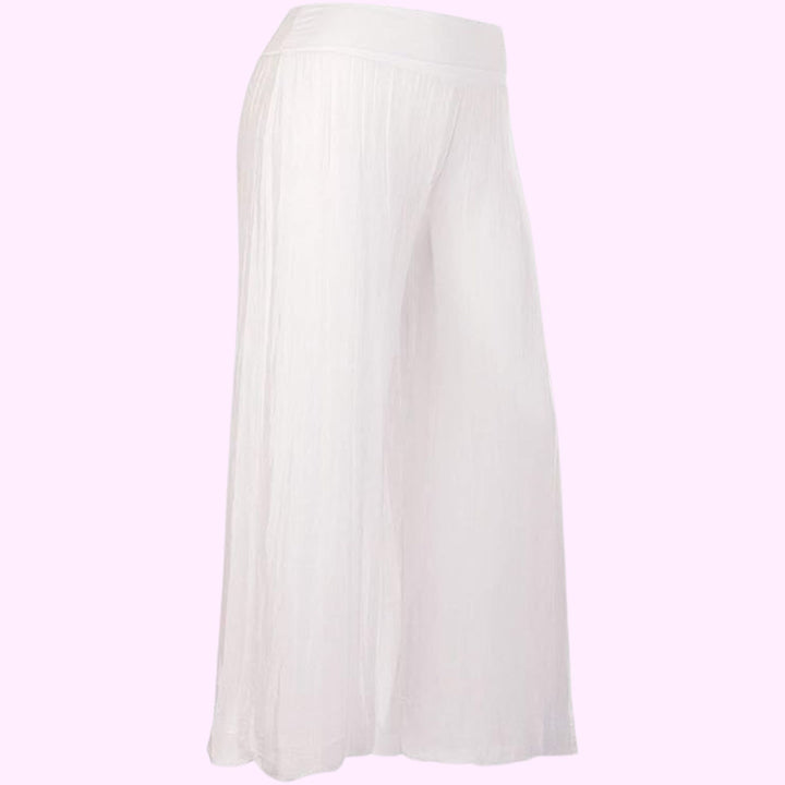 Italian Two Layers Silk Pleated Trouser