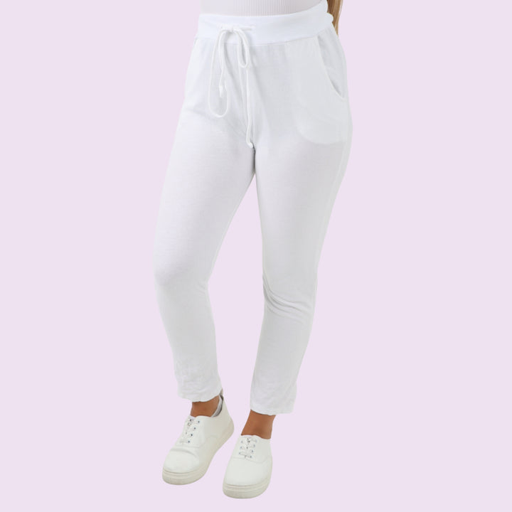 Plain Drawstring Magic Joggers