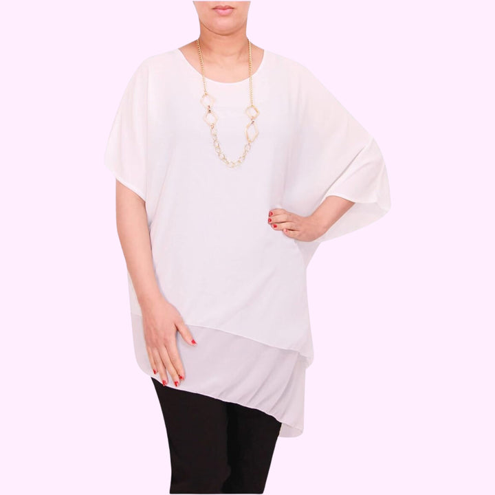 Italian Asymmetric Short Sleeves Top