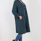Italian Front Button Fastening Longline Cotton Cardigan