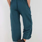 Italian Drawstring Hem Cotton Trousers With Side Pockets