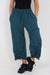 Italian Drawstring Hem Cotton Trousers With Side Pockets