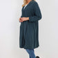 Italian Front Button Fastening Longline Cotton Cardigan