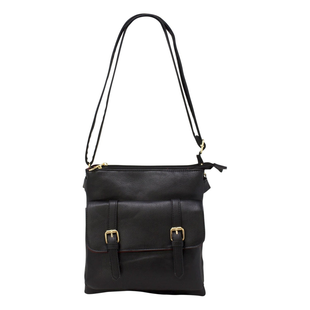 Double Buckle Front Flap Crossbody