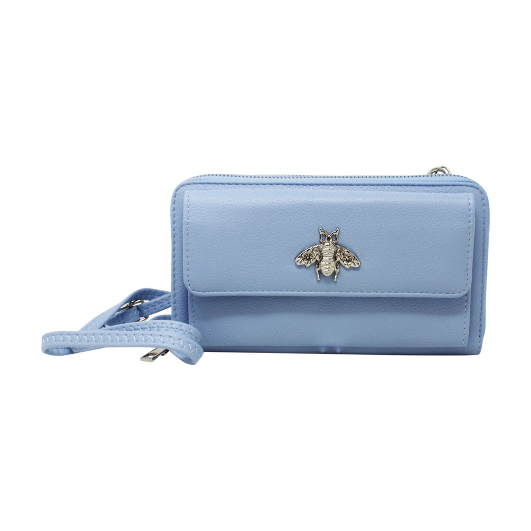 Double Zipper Long Wallet with Bee