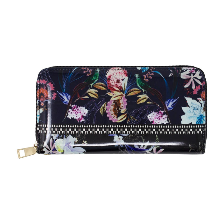 Patent Floral Purse