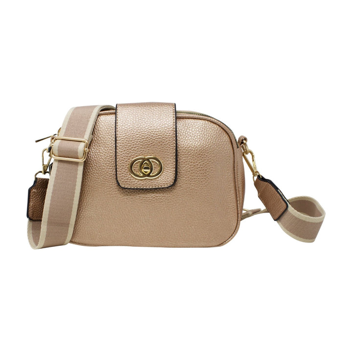 Small Camera Crossbody with Clasp Flap