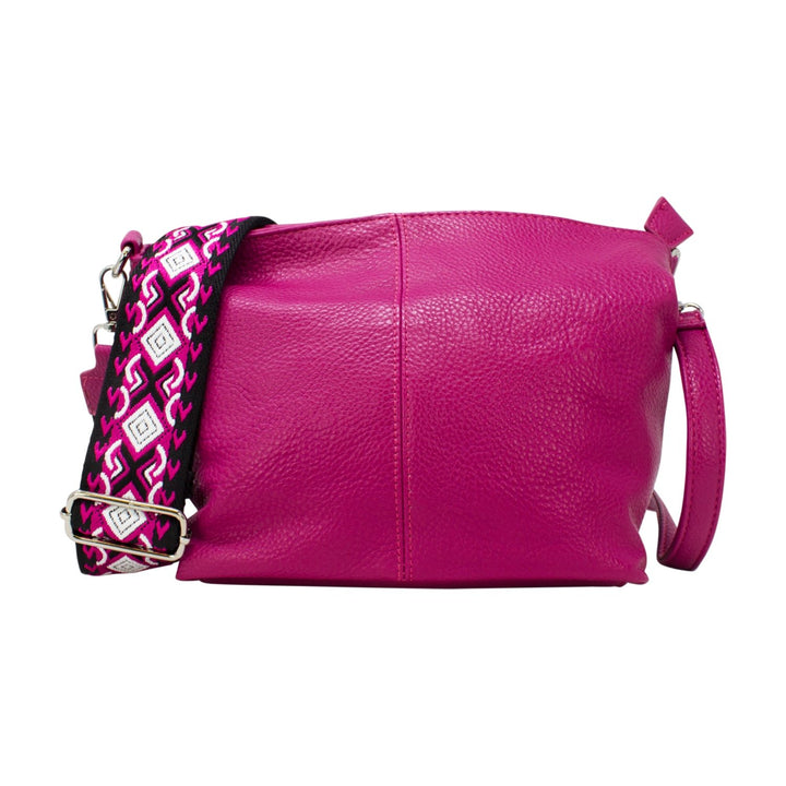 Soft PU Leather Simple Crossbody with Two Straps