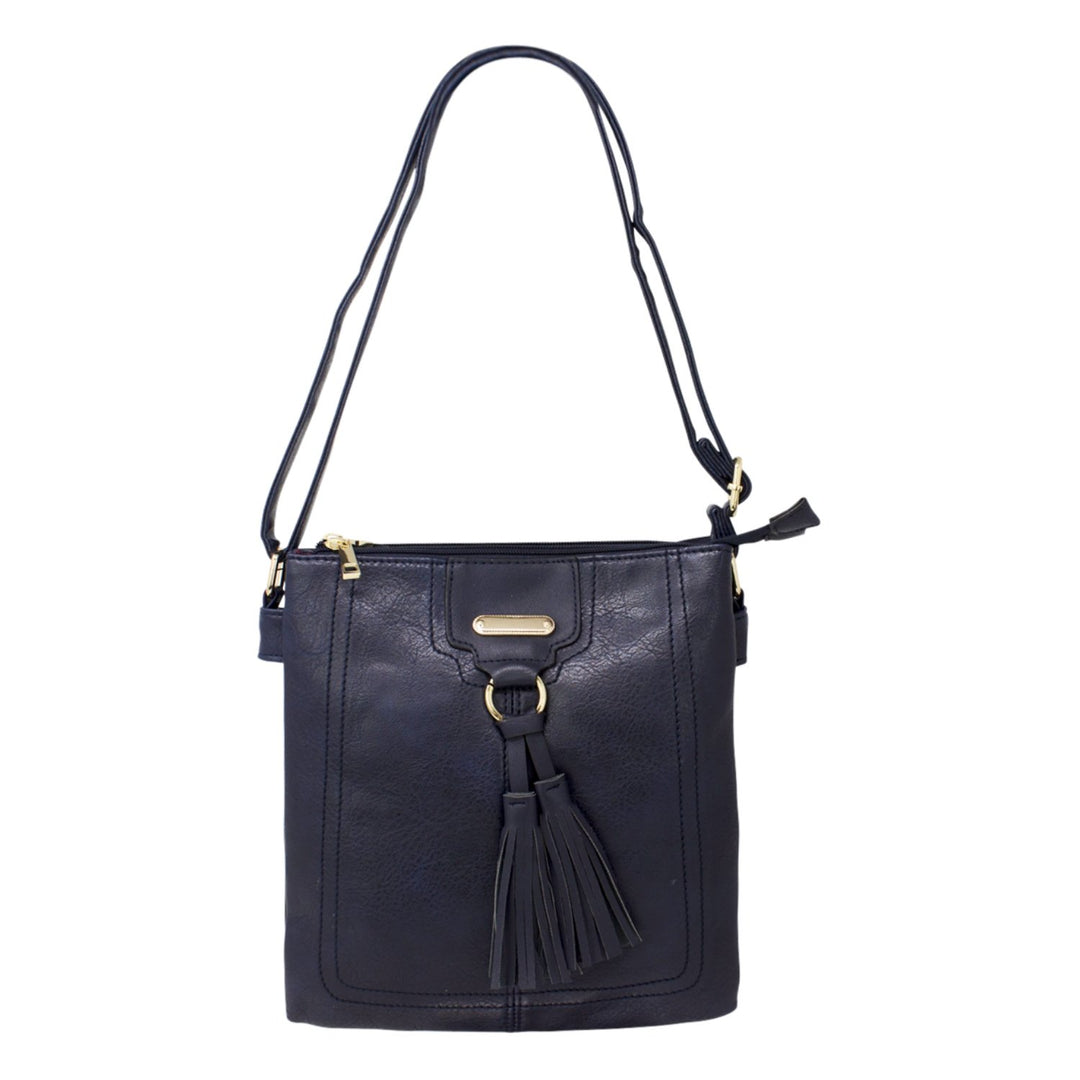 Crossbody Messenger with Front Tassels