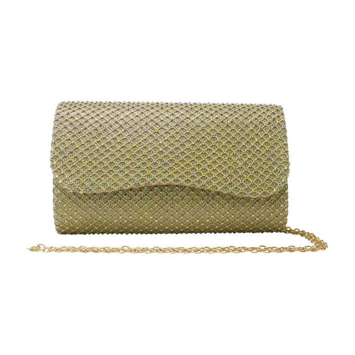 Iridescent Diamante Evening Clutch