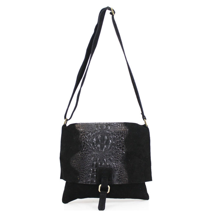 VPSN12 Leather Snakeskin Crossbody Bag