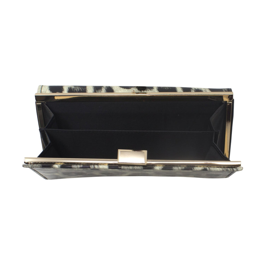 Shine Clutch Purse with Leopard Prints