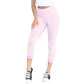 3/4 Cropped Capri Lace Trim Leggings