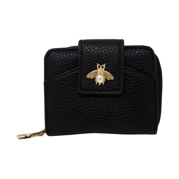 Small Folded Bee Buck Purse with Zipped Pockets