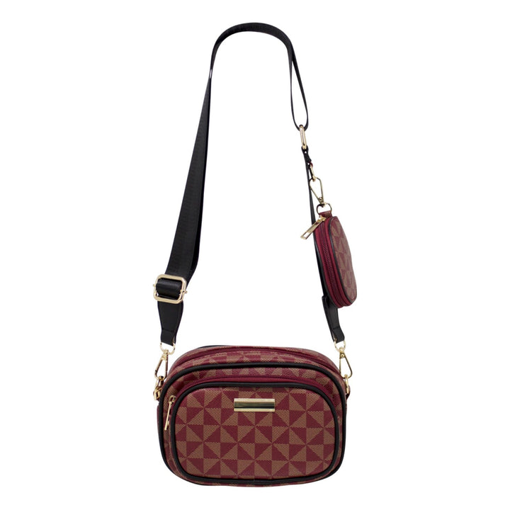 Small Checkered Crossbody with Coin Pouch