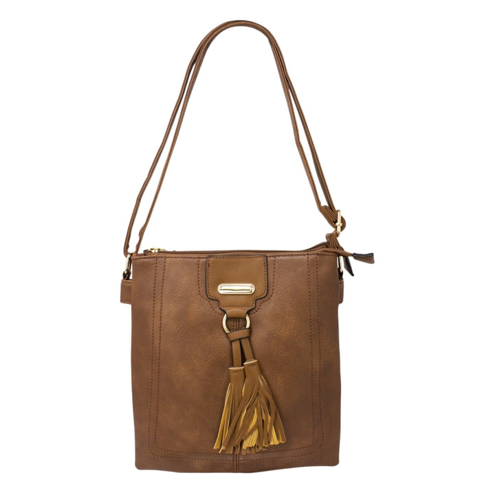 Crossbody Messenger with Front Tassels