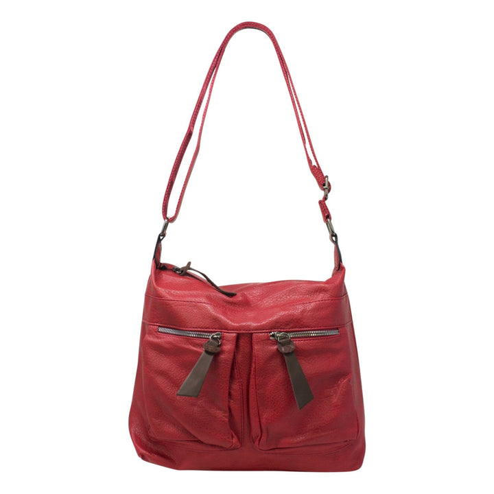 Zipped Double Pockets Crossbody