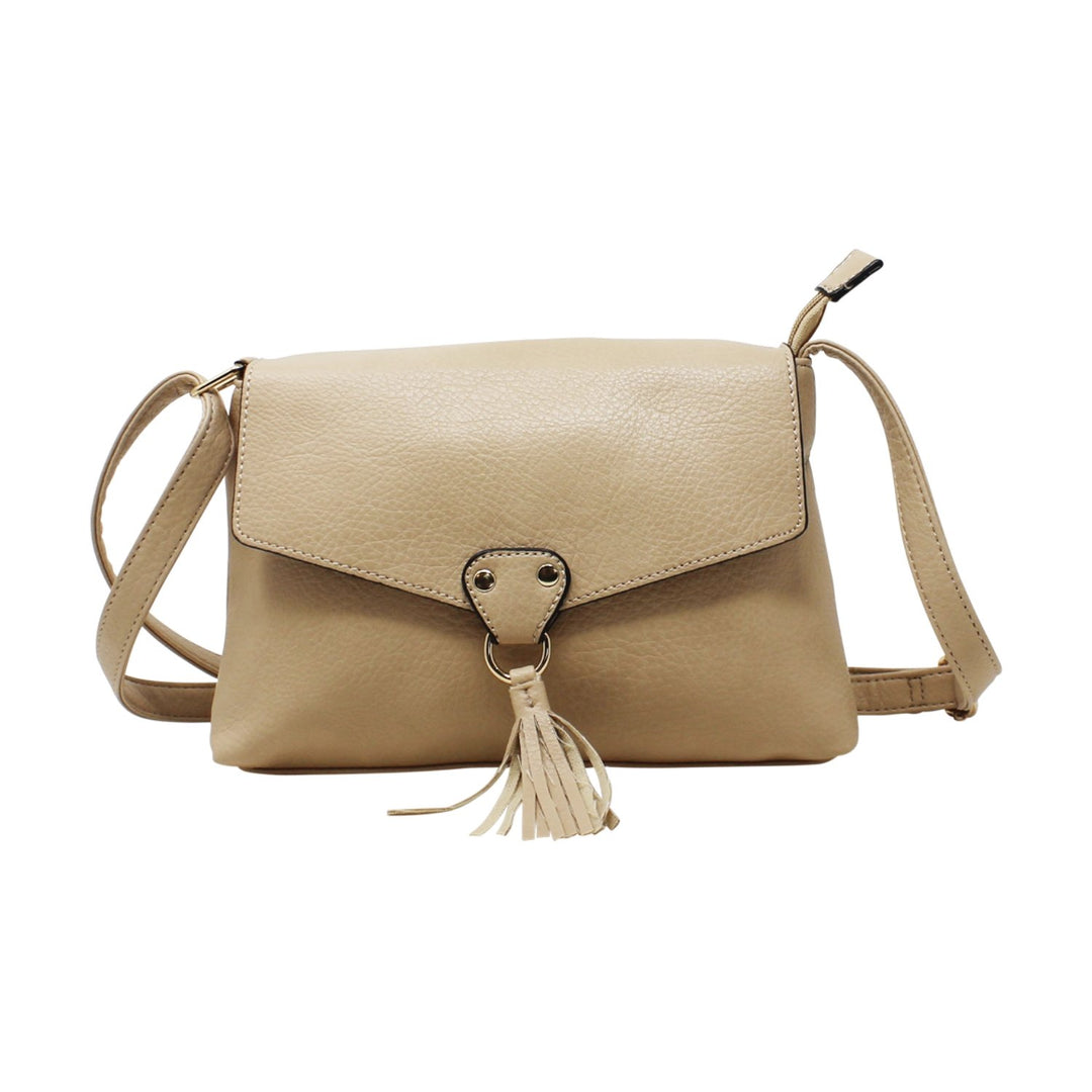 Small Pure Colour Crossbody with Front Tassel