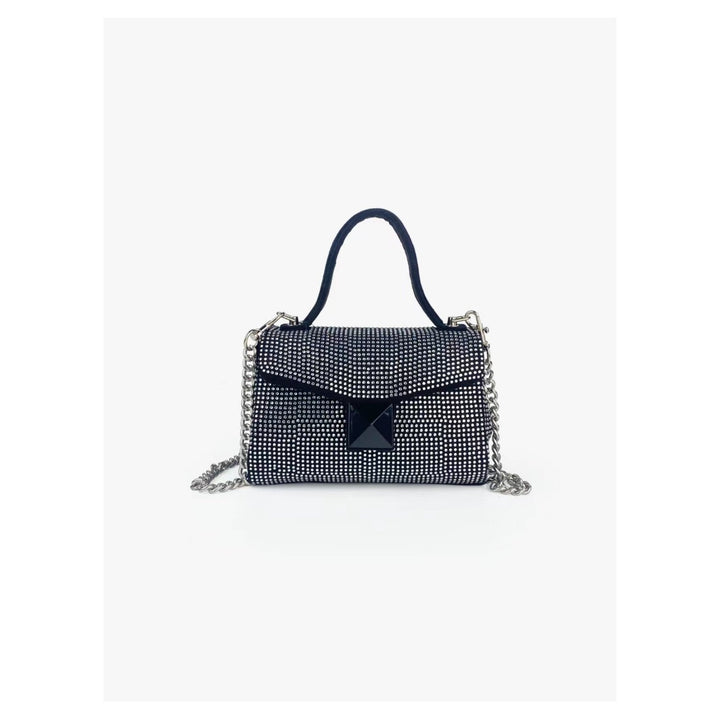 Full Diamante Small Satchel Bag with Chain