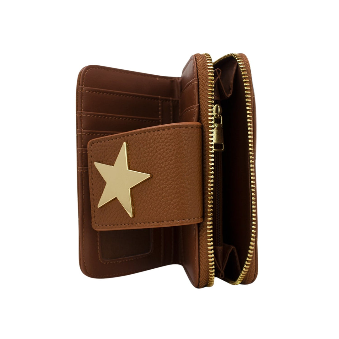 Star Button Strap Short Purse