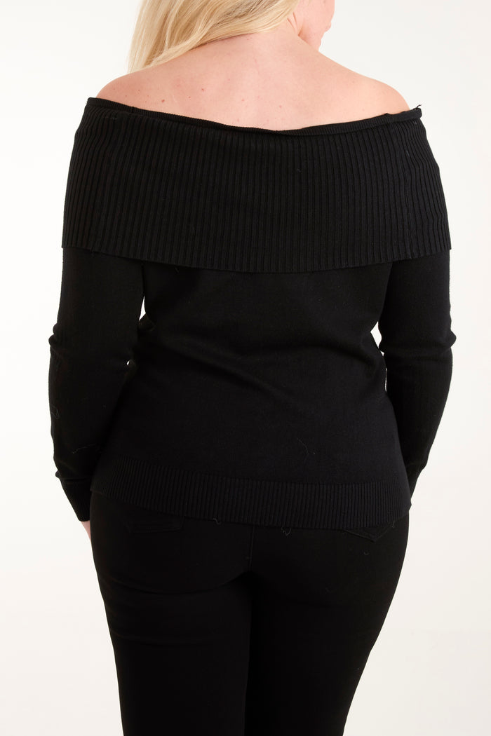 Diamante Bardot Jumper