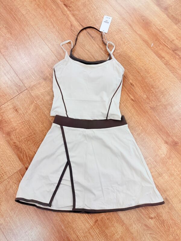 Active Gym Crop Top With Skort Set