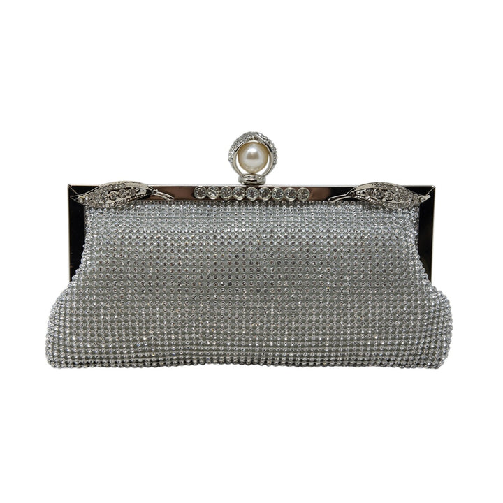 Pearl Clasp Sparkle Clutch Bag