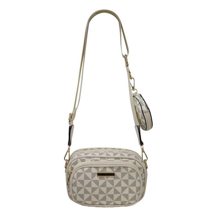 Small Checkered Crossbody with Coin Pouch