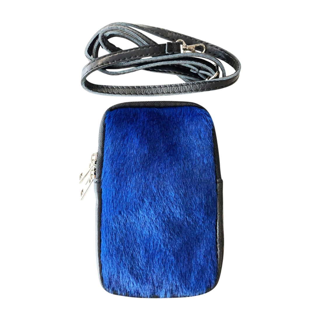 Real Fur Leather Mobile Pouch Bag