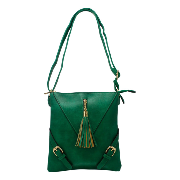 V-Shaped Front Tassel Crossbody