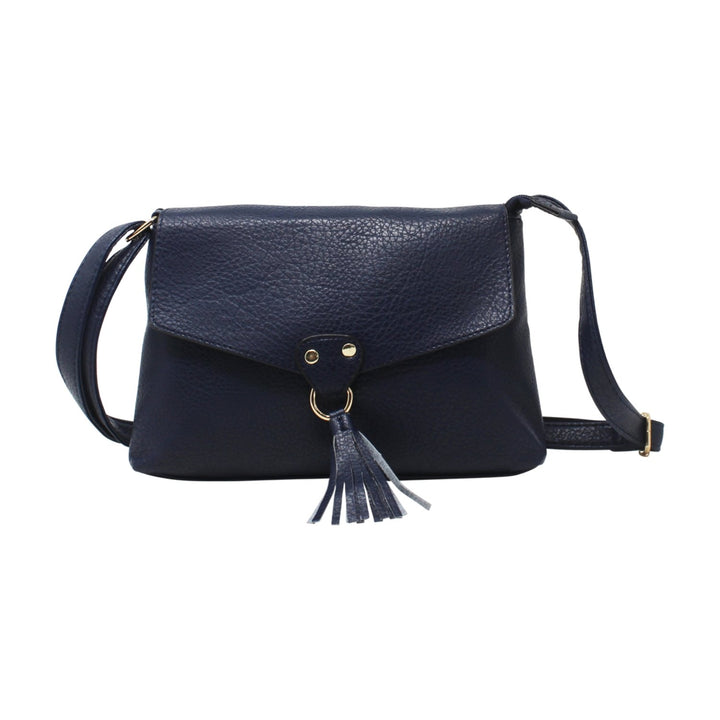 Small Pure Colour Crossbody with Front Tassel